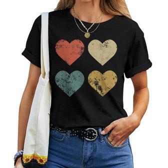 Vintage Hearts Cool Retro Valentines Day For Men Women T-shirt - Monsterry AU