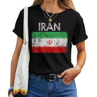 Vintage Iran Iranian Flag Pride Women T-shirt - Monsterry DE