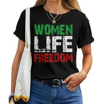 Vintage Life Freedom Distressed Political Free Iran Women T-shirt - Monsterry UK