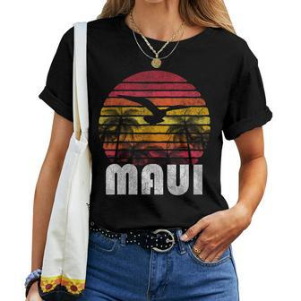 Vintage Retro Maui Hawaii 70'S 80'S Surf T Women Women T-shirt - Monsterry