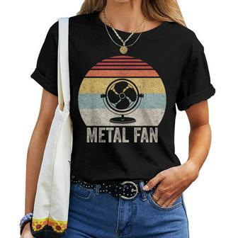 Vintage Retro Metal Fan Sarcastic Heavy Metal Music Women T-shirt - Monsterry