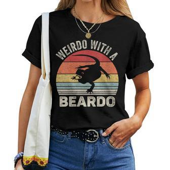 Vintage Retro Weirdo With A Beardo Bearded Dragon Women T-shirt - Monsterry