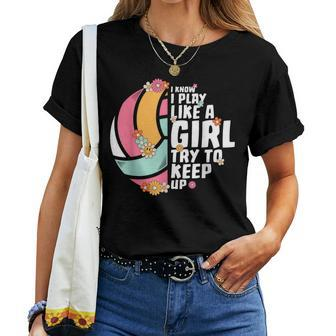 Volleyball For N Girls College Volleyball Lovers Women T-shirt | Mazezy UK