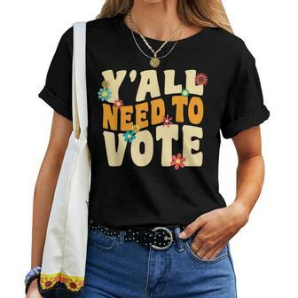 Vote Groovy Retro 70S 1973 Y'all Need To Vote Voting Women T-shirt - Thegiftio UK