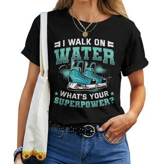 Walk On Water Figure Skating Women T-shirt - Monsterry