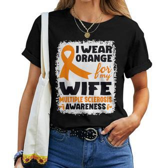 I Wear Orange For My Wife Ms Multiple Sclerosis Awareness Women T-shirt - Monsterry UK