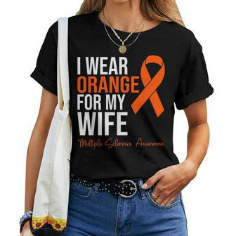 I Wear Orange For My Wife Ms Warrior Multiple Sclerosis Women T-shirt - Thegiftio UK