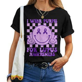 I Wear Purple For Lupus Awareness Purple Lupus Women T-shirt - Seseable