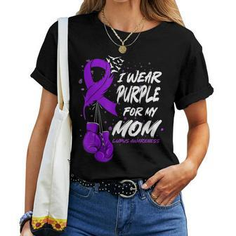 I Wear Purple For My Mom Lupus Awareness Support Women T-shirt - Monsterry