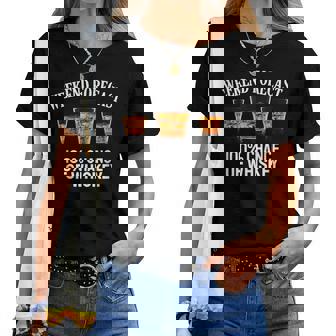 Whiskey Drinking Forecast Drink Women T-shirt | Seseable CA