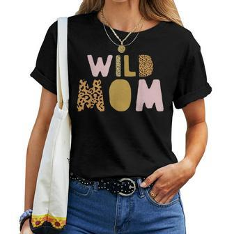 Wild One Mom Two Wild Birthday Outfit Zoo Birthday Animal Women T-shirt - Thegiftio UK