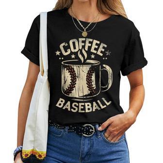 Wochenenden Kaffee Baseball Retro Baseball Mama Papa T-shirt Frauen - Geschenkecke