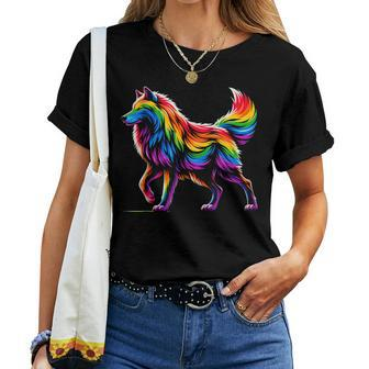 Wolf Rainbow Lgbtq Pride Month Women T-shirt - Monsterry CA