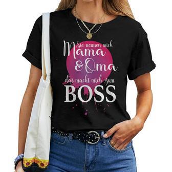 Women's Mama Ist Die Chefin Und Grandma Ist Der Boss Liebe Familie Ceo T-shirt Frauen - Geschenkecke