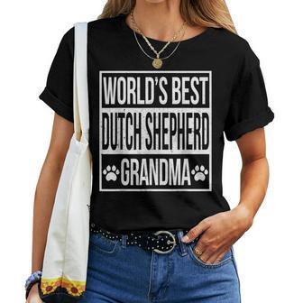 World's Best Dutch Shepherd Grandma Women T-shirt - Monsterry AU