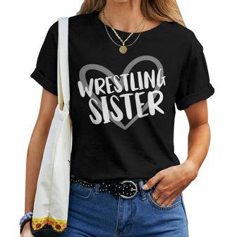 Wrestling Sister Heart Women T-shirt - Monsterry
