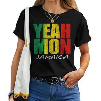 Yeah Mon Retro Jamaica Reggae Jamaican Souvenir Women T-shirt - Seseable