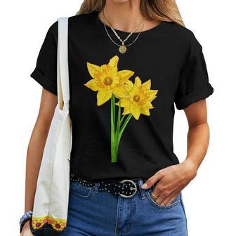 Yellow Daffodil Flowers Floral Spring Easter Garden Women T-shirt - Monsterry AU