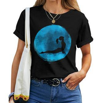 Zen Meditation Yoga Woman Silhoutte Women T-shirt - Monsterry