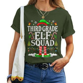 3Rd Grade Elf Squad Xmas Christmas Third Grade Elf Women T-shirt - Seseable