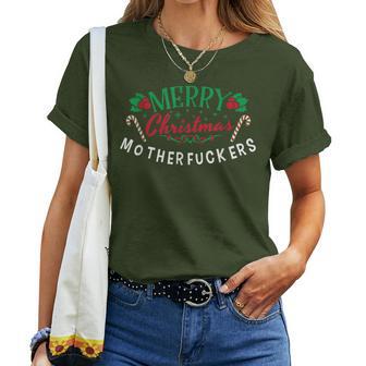 Adult Only Xmas Merry Christmas Motherfuckers Women T-shirt - Monsterry