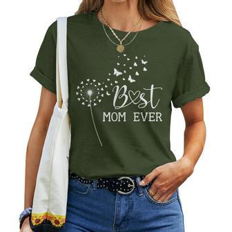 Best Mom Ever Flower For Christmas Birthday Women T-shirt - Seseable