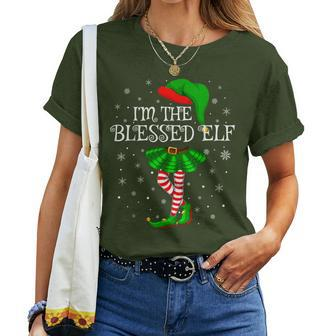 Blessed Elf Christmas Matching Family Girls Elf Women T-shirt - Monsterry UK