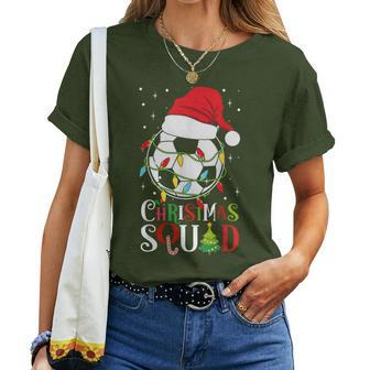 Christmas Squad Soccer Christmas Tree Xmas Player Boys Girls Women T-shirt | Mazezy