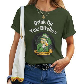 Drink Up Yinz Bitches Novelty Drinking Christmas Women T-shirt - Monsterry UK