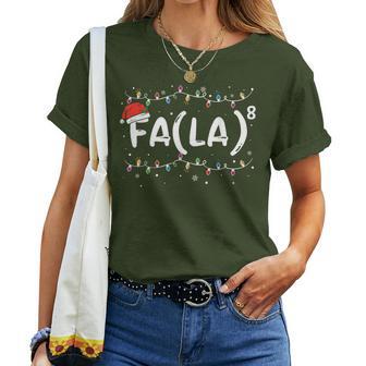 Fa La8 Christmas Santa Fa La Math Teacher Women Women T-shirt - Monsterry UK