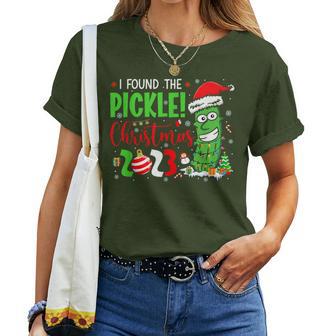 I Found The Pickle Christmas 2023 Sarcastic Santa Pickle Women T-shirt - Thegiftio UK