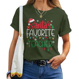 Santa Favorite Teacher Christmas For Teachers Women T-shirt - Monsterry UK