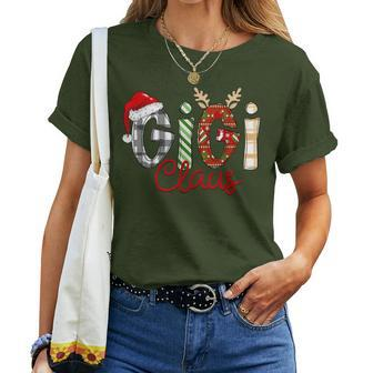 Gigi Clause Christmas Family Matching Xmas Pajamas Reindeer Women T-shirt - Monsterry AU