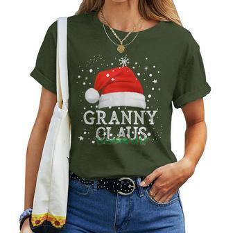Granny Claus Family Christmas Pjs Grandma Grandmother Women T-shirt - Seseable