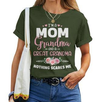 Great Grandma Nothing Scares Christmas Birthday Women T-shirt - Seseable