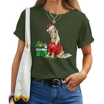 Haflinger Horse I Love Santa Christmas Horses Women T-shirt - Monsterry