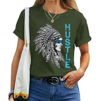 Hustle Native American Indian Girl Rap Lover Christmas Women T-shirt - Monsterry UK