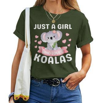 Just A Girl Who Loves Koala Bear Christmas Birthday Women T-shirt - Monsterry