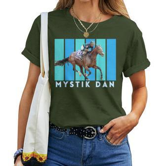 Mystik Dan Horse Horse Racing Del Mar Santa Anita Women T-shirt | Mazezy AU