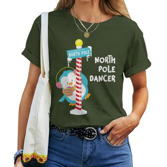 North Pole Dancer Penguin Christmas Women T-shirt - Monsterry UK