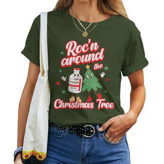 Roc'n Around The Christmas Tree Er Ed Rn Pacu Icu Nurse Xmas Women T-shirt - Monsterry DE