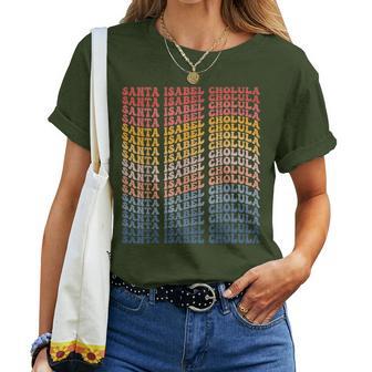 Santa Isabel Cholula City Groovy Retro Women T-shirt - Monsterry CA