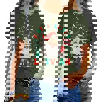 Santa's Favorite Latvian Groovy Latvia Christmas Women T-shirt | Seseable UK