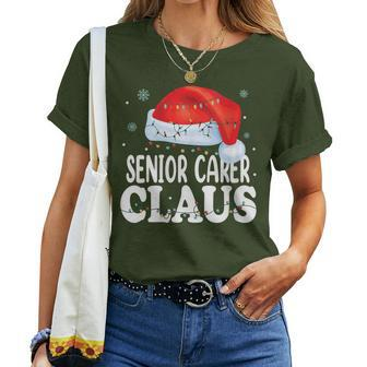 Senior Carer Santa Claus Christmas Matching Costume Women T-shirt - Seseable