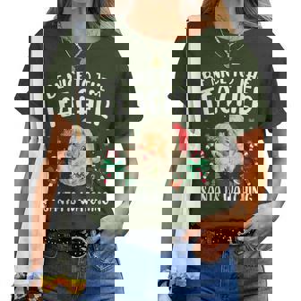 Teacher Christmas Be Nice To The Teacher Santa Is Watching Women T-shirt - Thegiftio