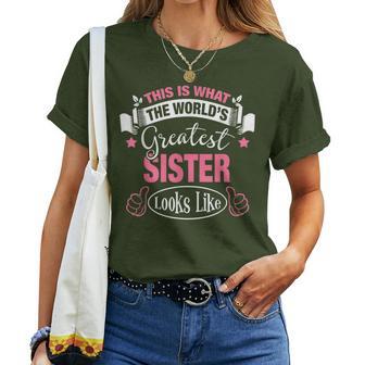 What World's Greatest Sister Looks Like Christmas Women T-shirt - Monsterry CA