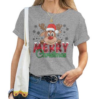 Merry Christmas Reindeer Family Matching Reindeer Women T-shirt - Thegiftio