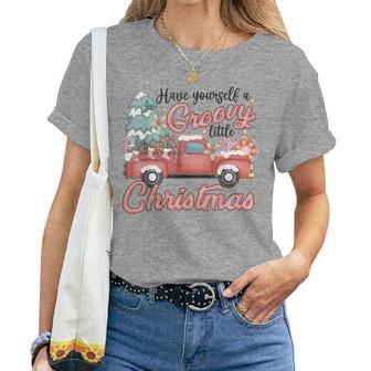 Have Yourself A Groovy Christmas Christmas Women T-shirt | Mazezy