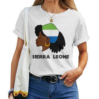 Afro Woman Sierra Leone Flag African Women T-shirt - Monsterry UK