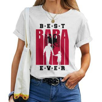Albania Baba With Daughter Albanian Dad Of A Girl Shqiptar Women T-shirt - Monsterry UK